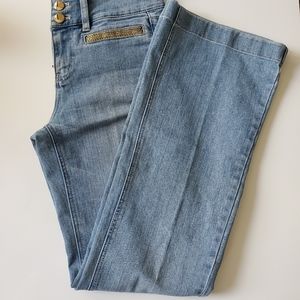 Cache jeans size 6 rhinestone embellished